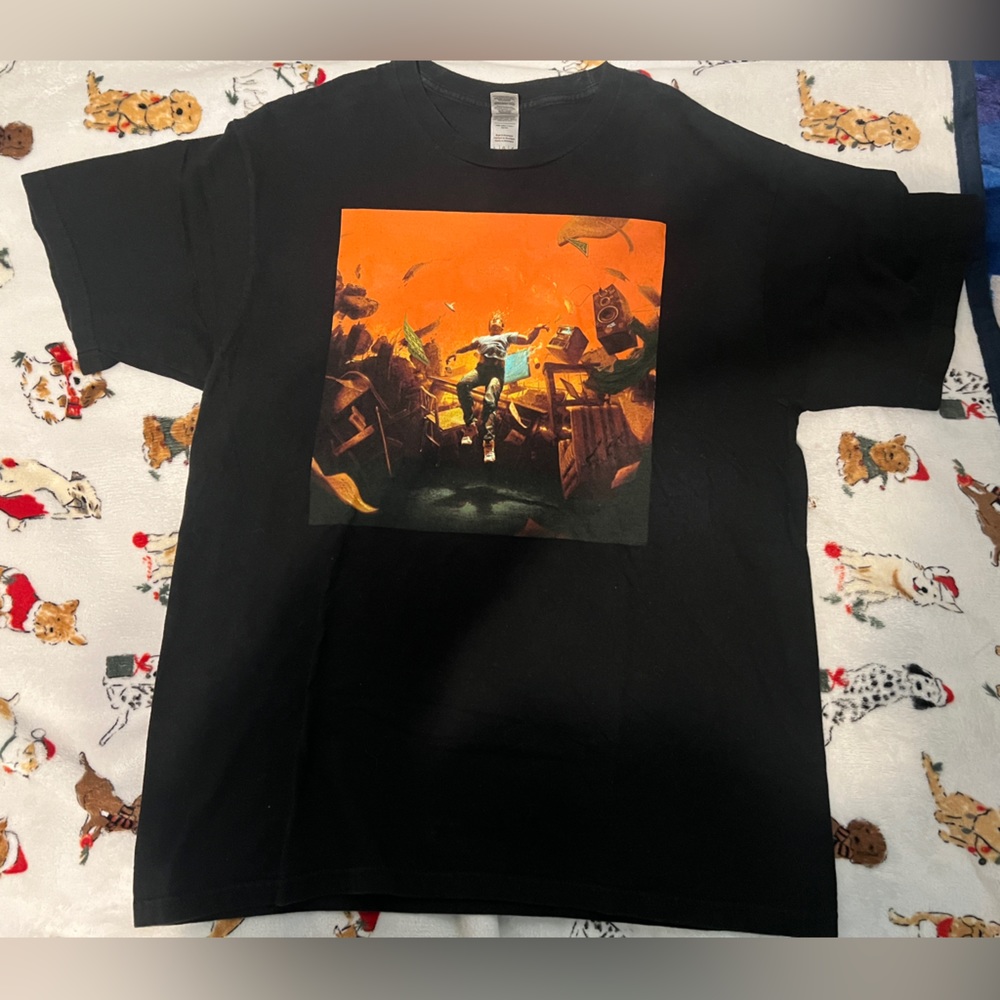 Logic No Pressure Album Cover Merch Tee Black Size Large